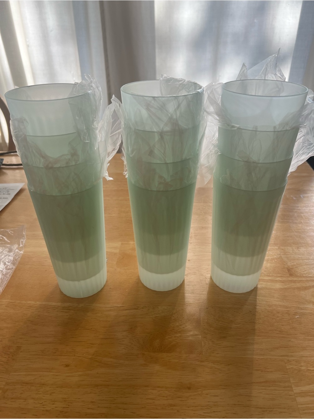 Target Light Mint Ribbed Plastic Tumbler Set of 12